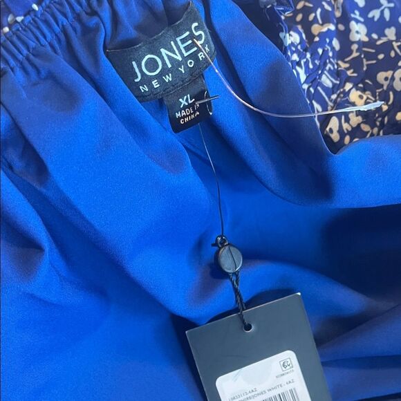 Jones New York Blue Floral Long Sleeve Blouse Women’s Size XL – NWT - Picture 6 of 6